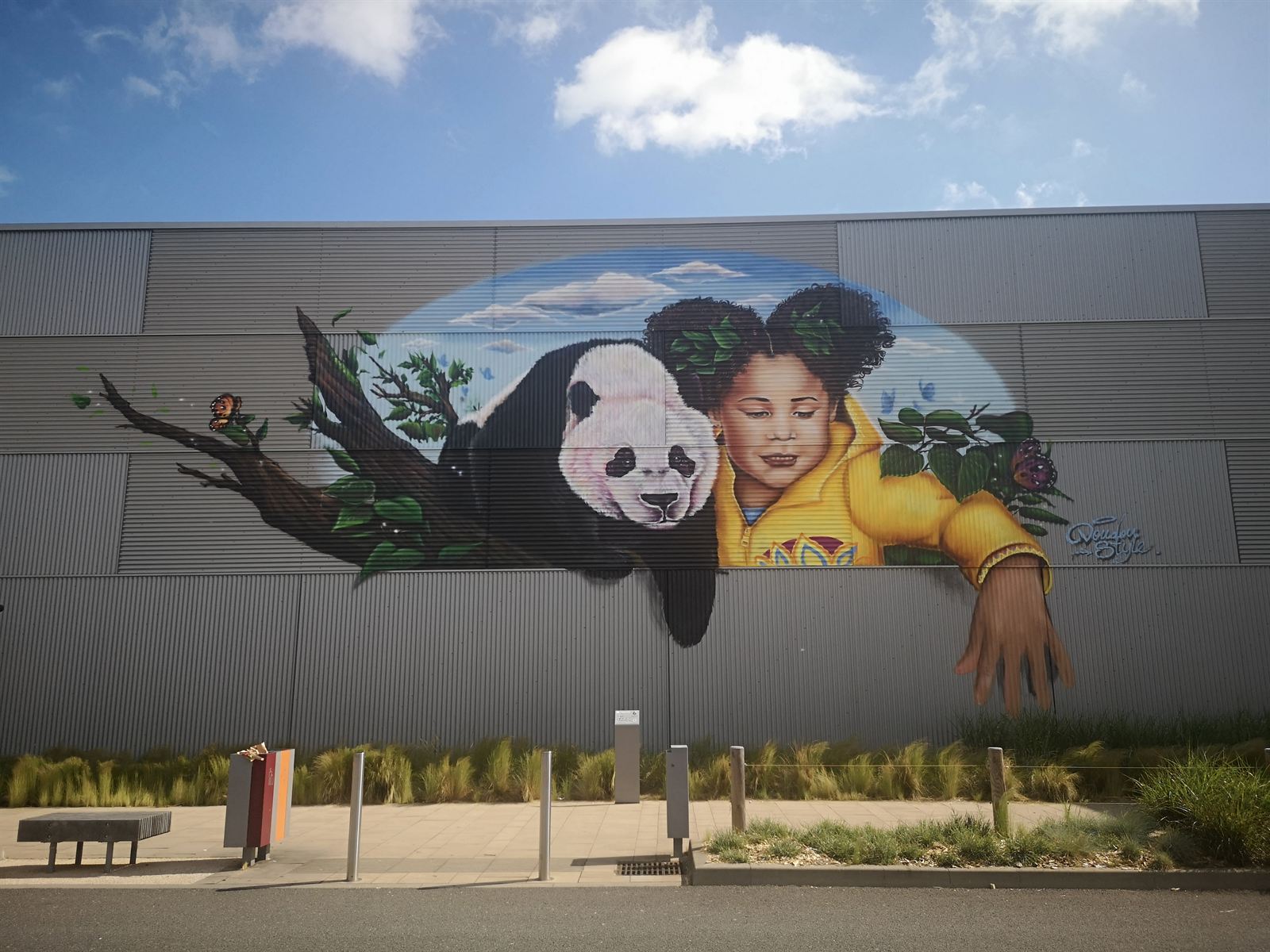 Fresque Clos du Chêne — centre commercial Monteverain 77